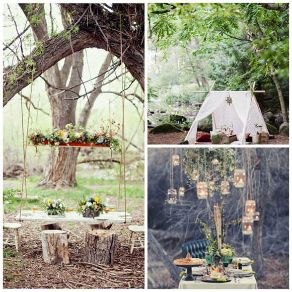 Woodland wedding inspiration - collage 1