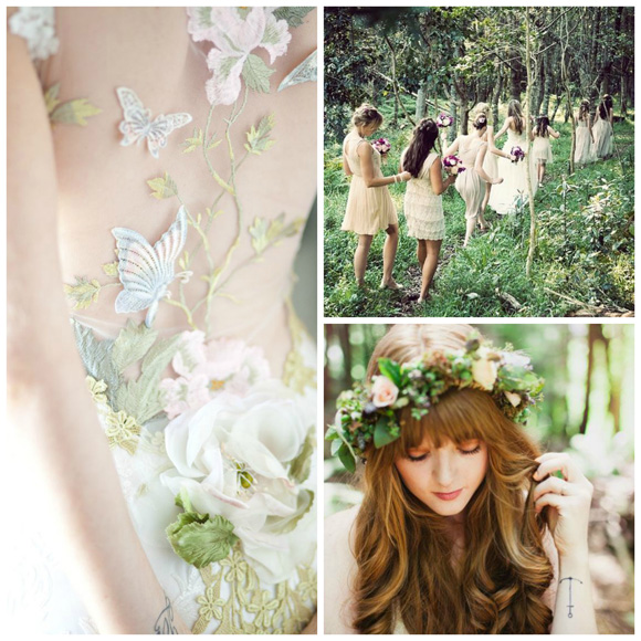 Woodland wedding inspiration - collage 2
