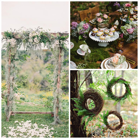 Woodland wedding inspiration - collage 4