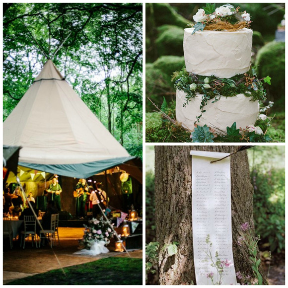 Woodland wedding inspiration - collage 5