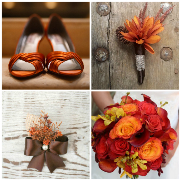 Autumn wedding colour palette