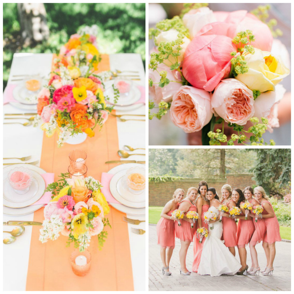 Spring wedding colour palette