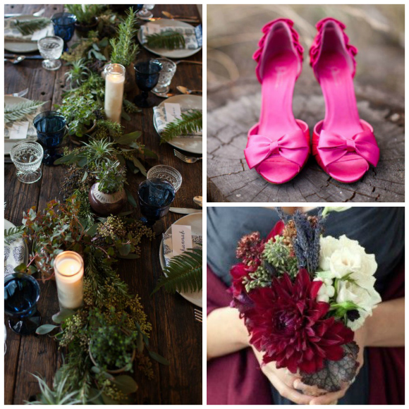 Winter weddings colour palette