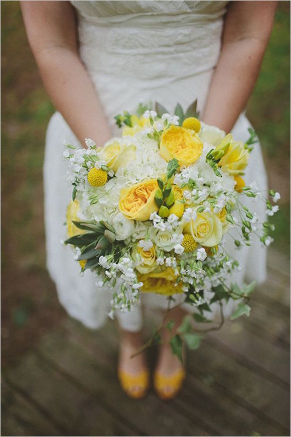 Yellow wedding bouquet