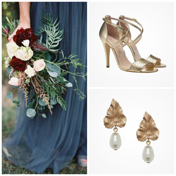 Autumnal elegance – a cranberry & dusty blue wedding theme